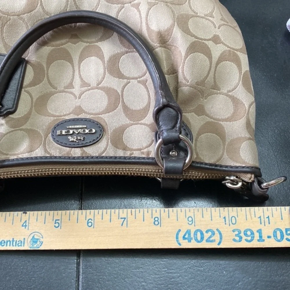 Signature Coach‎ Canvas and Leather Collette Mini Satchel